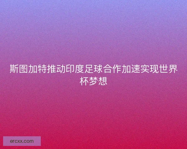 斯图加特推动印度足球合作加速实现世界杯梦想